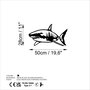 Wallity Shark - M Escultura de Pared Metálica Negra